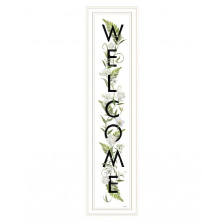 Homeroots Welcome Sign II 4 White Framed Print Wall Art 407670