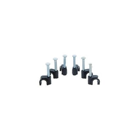 Cable Wholesale Nail-in Cable-Clip, Black, 100pc Bag 200-958