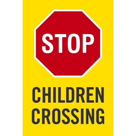 Lyle STOP, Children Crossing, 24x24, Engineer Grade, Yellow G-13731-EG_24x24