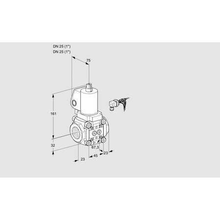 Honeywell Kromschroder Gas Solenoid Valve - 500 mbar, Class A, IP65, SIL 3 KS88011555