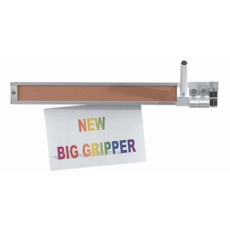 Aarco Big Gripper, 2'' Display Rail w/ a Tan Vinyl Impregnated Cork Insert and Paper Gripper, : 2''x72'' BG72