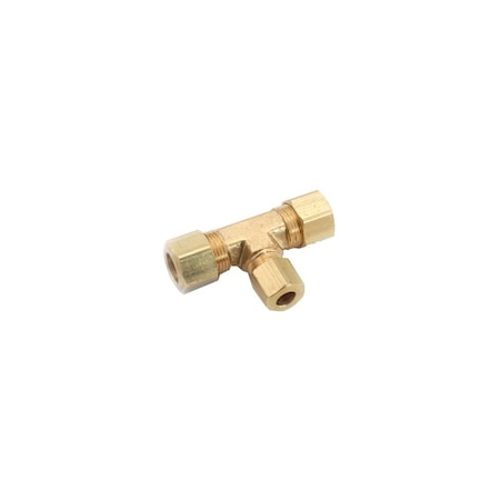 Anderson Metals Compression Fitting, Tee, Lead-Free Brass, 3/8 x 3/8 x 1/4-In. 750084-060604