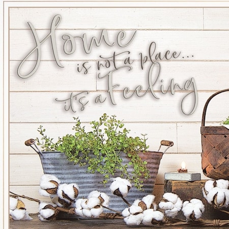 Homeroots Home is not a Place 2 White Framed Print Wall Art 407565