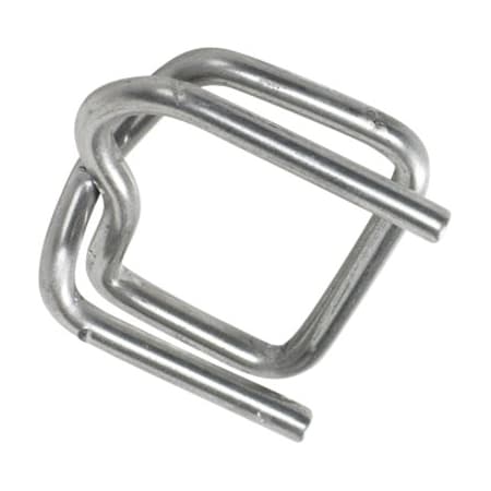 Partners Brand Heavy-Duty Wire Poly Strapping Buckles, 1/2", Silver, PK1000 PS12HDBUCK