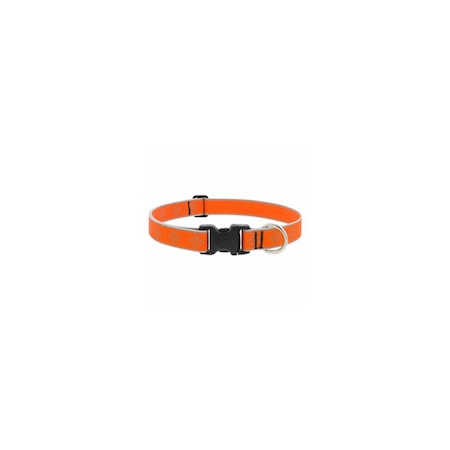 Lupine Adjustable Medium Dog Collar, Reflective Orange Diamond Pattern, 1 x 16 - 28-In. Green/Red/Blue 48353