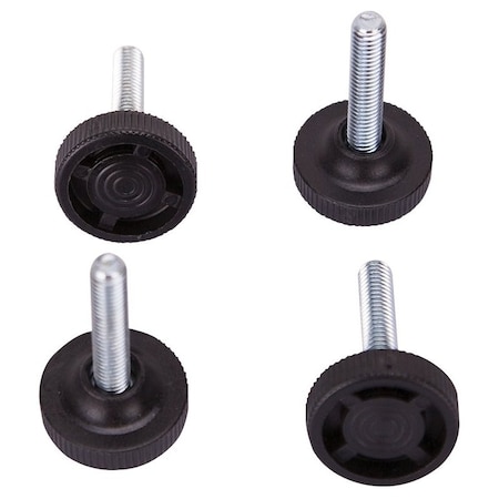 Prosource Furniture Glide, PE/Steel, Black, Black, 1-1/4 x 1-1/4 x 2-1/8 in Dimensions FE-S505-PS