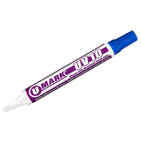 U-Mark Solid Paint Marker, 5-3/4 in L, Blue 10162
