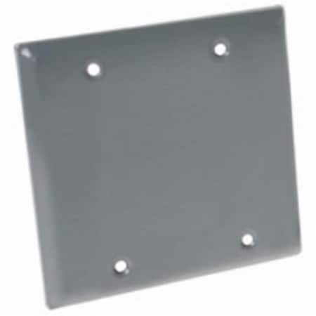 Switch On Gray Two Gang Blank Cover Box Mount SW1634581