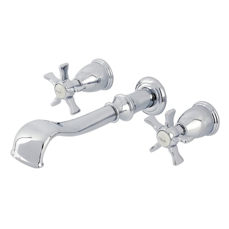 Kingston Brass Two-Handle Wall Mount Tub Faucet, Polished Chrome KS5021NX