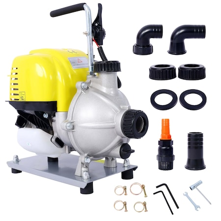 Wrightmaster 38CC 4-Stroke Gas Powered Water Pump, 1.5 in. Inlet, 8000L/H Flow for Flood Irrigation and Drainage ZR-121002