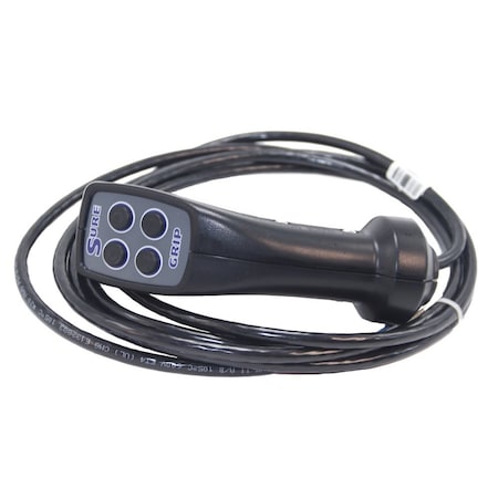 Sure Grip Controls CU Handle Black, Single Momentary Trigger, 4 Momentary Buttons, 10 Foot Wire Harness CU-14075