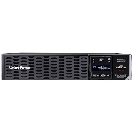 Cyberpower UPS System, 1500VA, Line Interactive, Out: 100 to 125V AC In: 120V AC PR1500RT2UN
