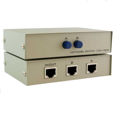 Sanoxy RJ45 Manual Switch Box Physical Selector 2-Way Ethernet SNX-RJ502-0102