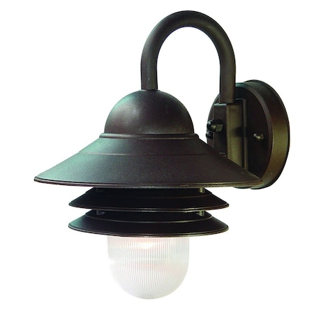 Homeroots Antique Bronze Three Tier Lamp Shade Outdoor Wall Light 398632