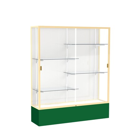 Ghent Spirit Floor Display Case 60x72x16, White, Bronze 375WB-BZ-KG