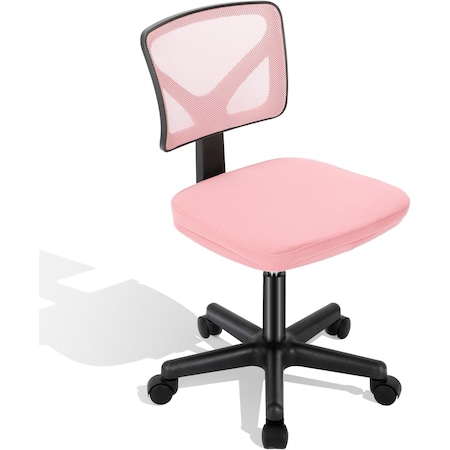 Simple Deluxe Low-Back Mesh Armless Office Chair, Swivel Rolling Computer Chair No Arms with Lumbar Support 3A88FNCHAIRC2077PK01