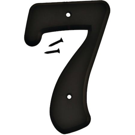 Hy-Ko Number House 7 Plastic 6In Blk 30207
