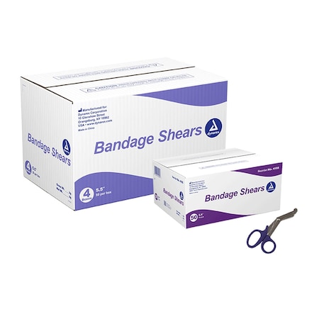Dynarex Bandage Shears, 5.5", Purple, 200PK 4195