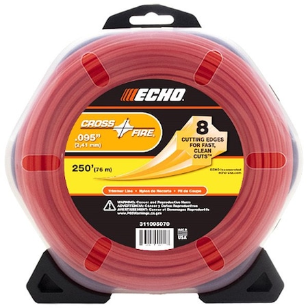 Echo Trimmer Line, 0.095" Dia., 250 ft 311095070