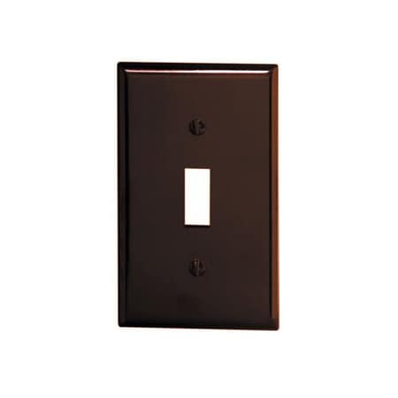 Leviton Switch Wallplate, Standard Size, Gang 1, Brown 85001