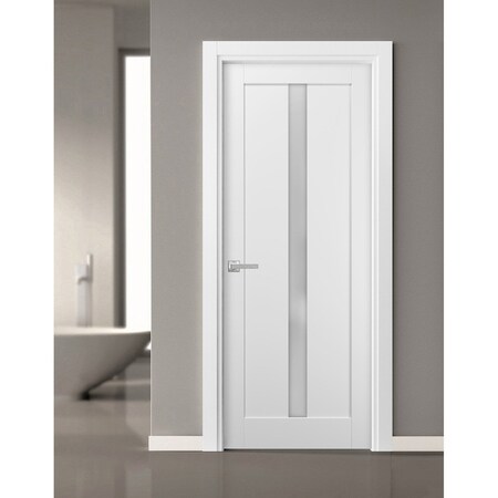Sartodoors French Interior Door, 18" x 80", White QUADRO4112ID-WS-18