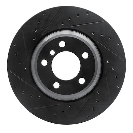 Dynamic Friction Co DFC Brake Rotor - Drilled and Slotted - Black 633-31058L