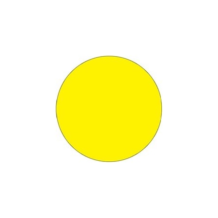 Bubblefast 3'' Circles - Fluorescent Yellow Removable Labels BFDL1492FY