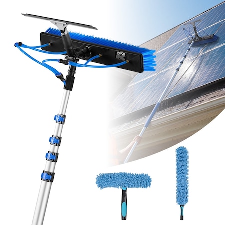 Vevor Solar Panel Cleaning Kit Water Fed Pole Kit 26 ft with Brush and Squeegee HW5-7.9m(55CM)-US