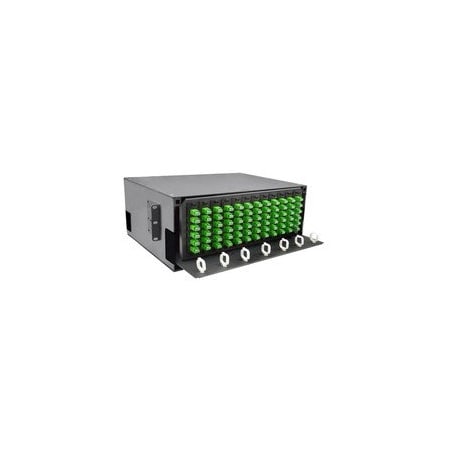 Cable Wholesale 4U Fiber Optic Patch Panel, Capacity 12 LGX Adapter Plates / Cassettes / Modules, Unloaded, 68F1-41220