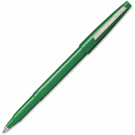 Pentel ROLLING WRITER STICK ROLLER BALL PEN, MEDIUM 0.8MM, GREEN INK/BARREL, DOZEN R100D