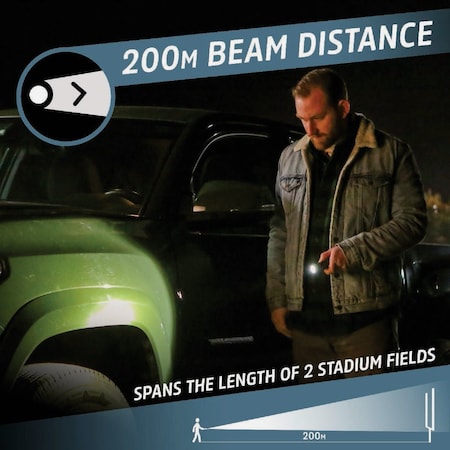 Energizer 500 Lm. LED Metal Rechargeable Automotive Safety Flashlight ENAMHHL8