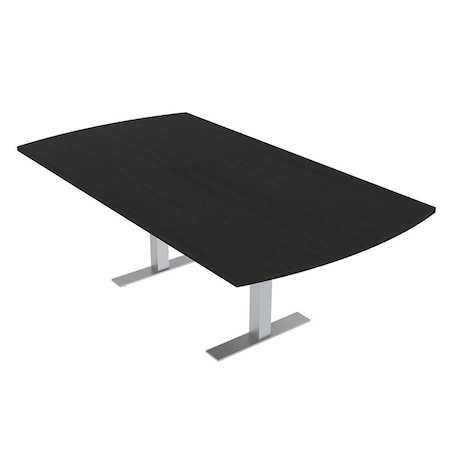 Skutchi Designs 7ft Arc Rectangle Conference Table With Power | Harmony Series | 6 Person Meeting Room Table HAR-AREC-48X84-T-U999ST19-NA