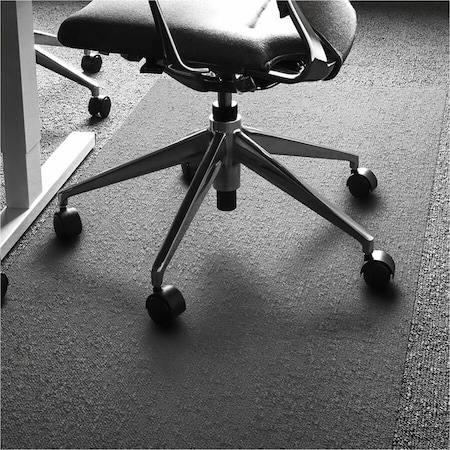 Floortex Chair Mat 60"x79", Rectangular Shape, Clear, for Carpet FR1115020023ER
