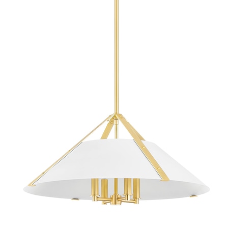 Hudson Valley Lighting Raymond 1 Light Pendant 26 In. Aged Brass/Soft White 6726-AGB/SWH