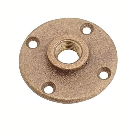 Ironwerks Designs 2in Female NPT Threaded Brass Floor Flange Class 125 PSI, Higher Corrosion Resistance, Lead Free BRFL20