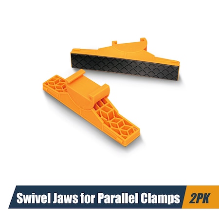Powertec Swivel Jaws for Parallel Clamps, Add-On Pivot Jaws for Irregular Shapes Gluing, 2PK 72156