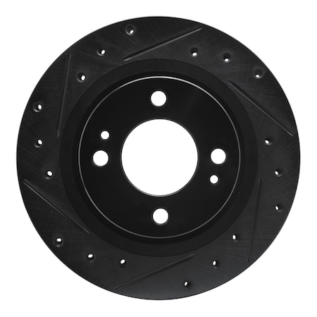 Dynamic Friction Co DFC Brake Rotor - Drilled and Slotted - Black 633-72069L