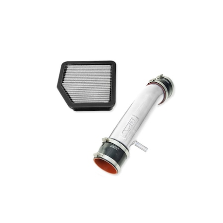 Hps Performance Air Intake Tube with Drop  in Air Filter, Polished,  827-710P