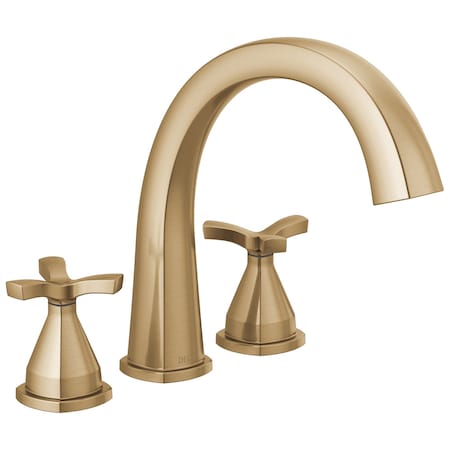 Delta Stryke Three Hole Roman Tub Trim, 12.25 in, Lumicoat Champagne Bronze T27776-CZ-PR