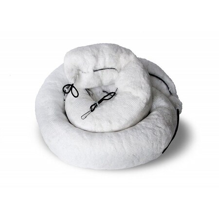 Stardust Spill Products Sorbent Boom, 26 1/4 gal, Oil, White, 4 PK 4ECWBM5