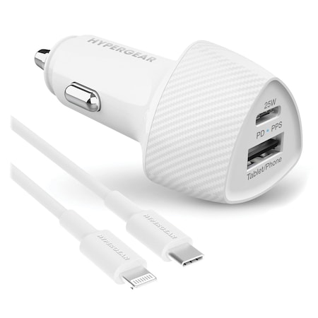 Hypergear SpeedBoost 25-Watt PD Lightning Car Kit 15623