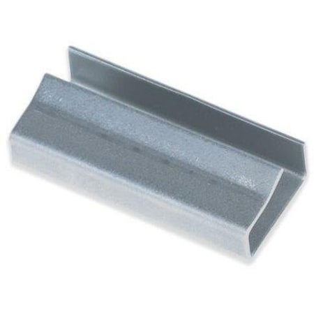 Partners Brand Metal Poly Strapping Seals, Open/Snap On, 5/8', Silver, PK1000 PS5810SEAL