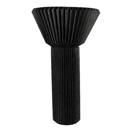 Jonathan Y Archer 37" Modern Minimalist Pleated Shade Floor Lamp, Black JYL9104A