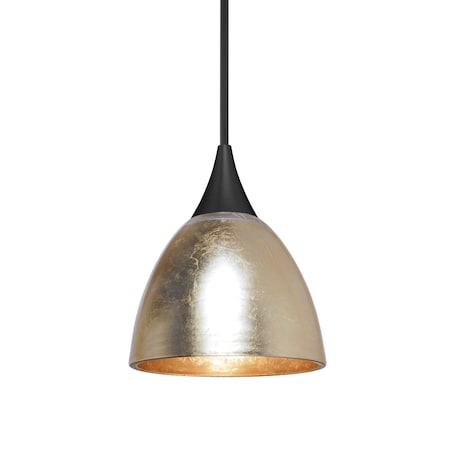 Besa Lighting Besa Divi Pendant, Gold Foil, Black Finish, 1x 50W MAX GY6.35 Base 1XT-1758GF-BK