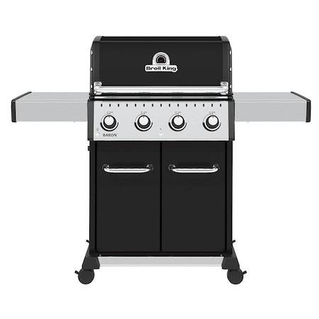 Onward Mfg Broil King Baron 420 PRO Gas Grill, 40,000 Btu/hr, Liquid Propane, 5-Burner, Side Shelf Included: Yes 875214
