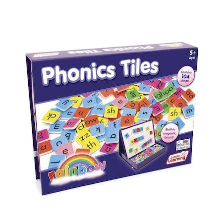Junior Learning Rainbow Phonics Tiles for Learning Kids JRL654
