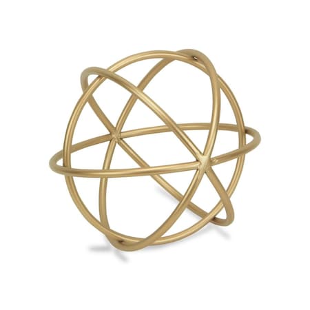 Palacedesigns 8.75 x 8.75 x 8.75 in. Petite Gold Metal Orb Decorative Sculpture PA3657703
