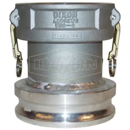 Dixon Type DA Cam and Groove Reducing Coupler, 6 x 3 in Nominal, Coupler x Adapter End Style, Aluminum, Do 3060-DA-AL