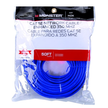 Monster Cable Just Hook It Up 50 ft. L Category 5E Networking Cable 140273-00