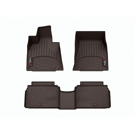 Weathertech Cocoa, Front and Rear Floorliners 471821-1-2
